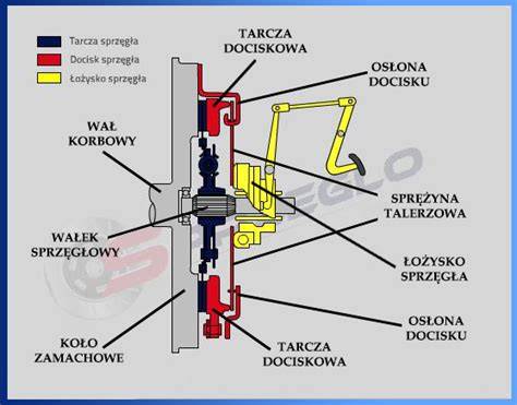 schemat budowy sprzęgła samochodowego