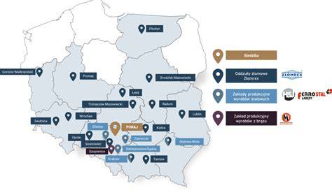 mapa oddziałów Getin Leasing w Polsce
