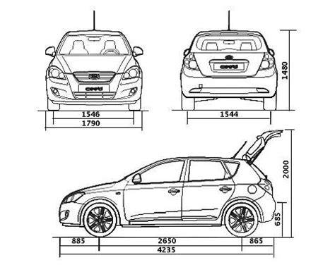 Wymiary Kia Ceed hatchback kombi