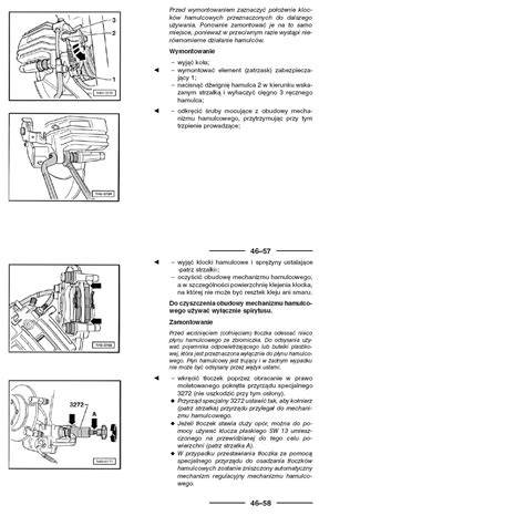 schemat tylnego zacisku hamulcowego
