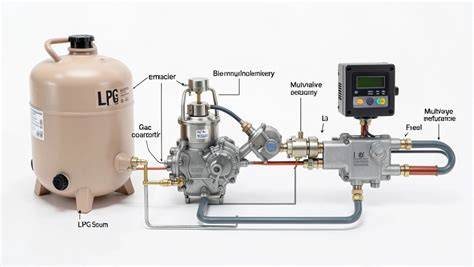 schemat sekwencyjnej instalacji LPG